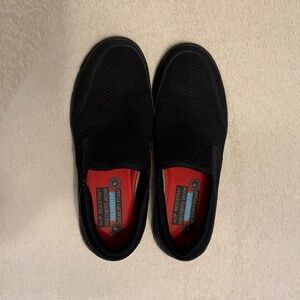 Sketchers Black Slip On Work Shoes, Slip Resistant Size 14